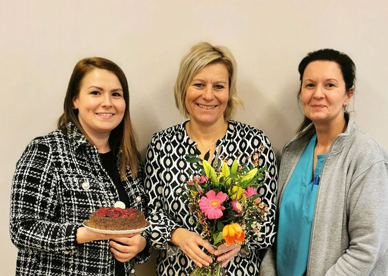 Fünfjähriges Dienstjubiläum einer Mitarbeiterin